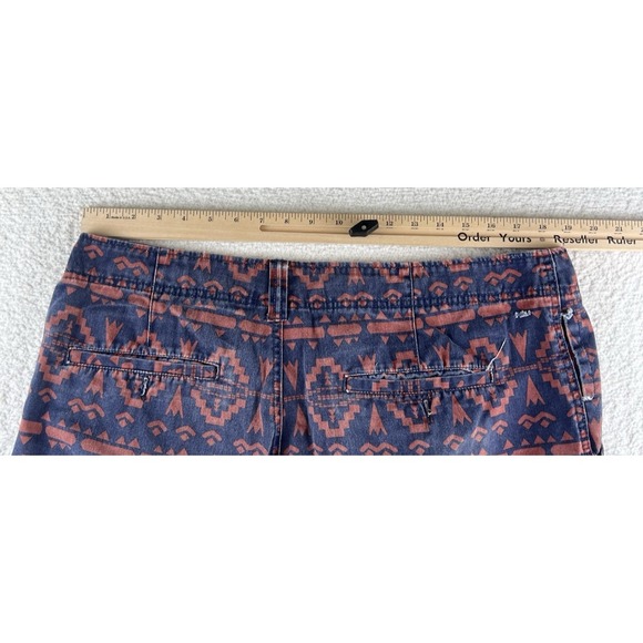 Mossimo Supply Co-Shorts-Men's 38x11 Cotton Flat Front Pockets Blue Rust Aztec - Picture 7 of 8